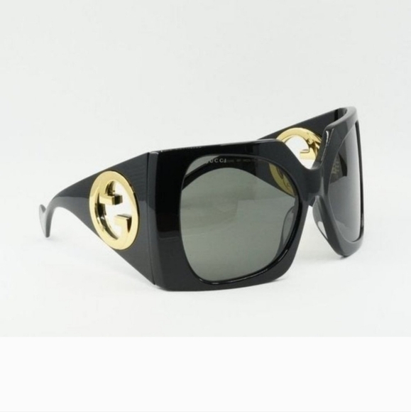 AUTH NEW GUCCI WRAP BLACK SUNGLASSES SZ XL NWT - Picture 7 of 9